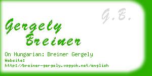 gergely breiner business card